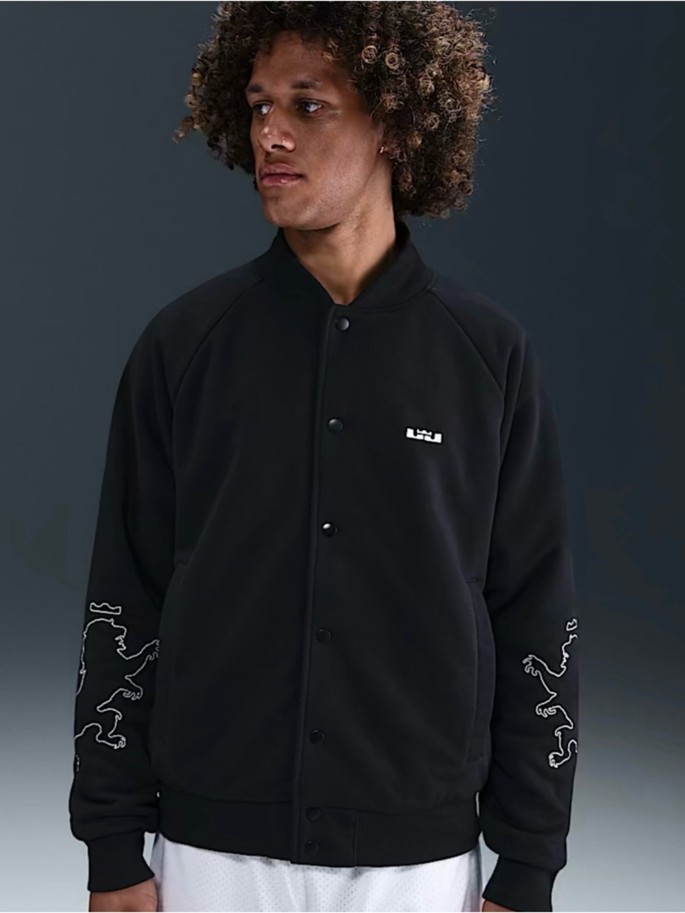 LeBron James Standard Issue Men's Therma-FIT Filled Jacket Black/Sail Sz Med